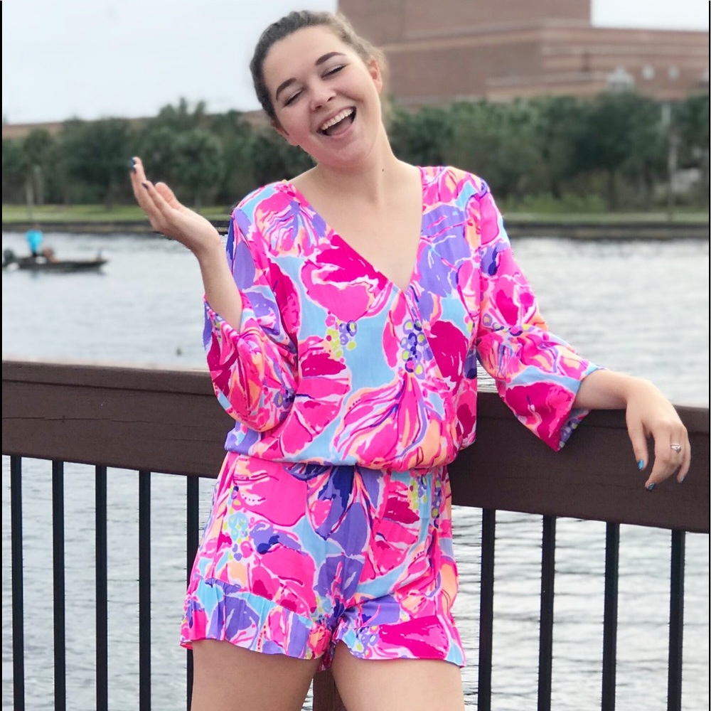 Lilly Pulitzer 3/4 sleeve romper